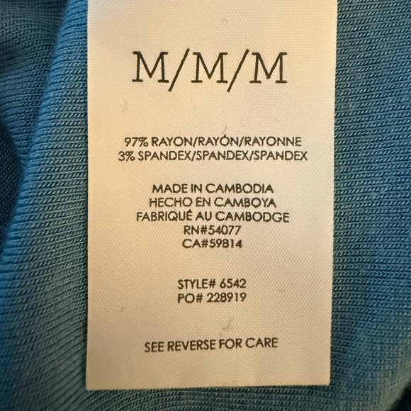 CAbi Serenity Tee. Storm Blue. Size M. - Picture 4 of 5